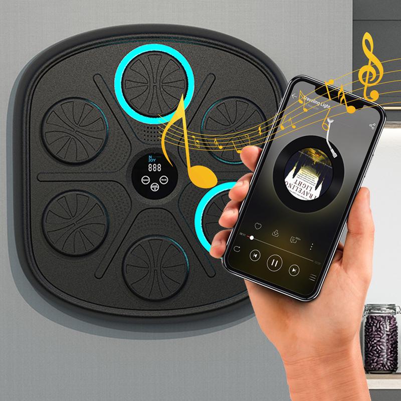Telefoon die via Bluetooth muziek afspeelt op de boksmachine van Action